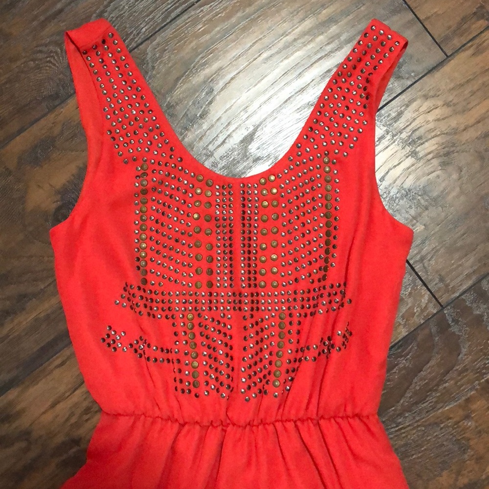 Orange beaded dress